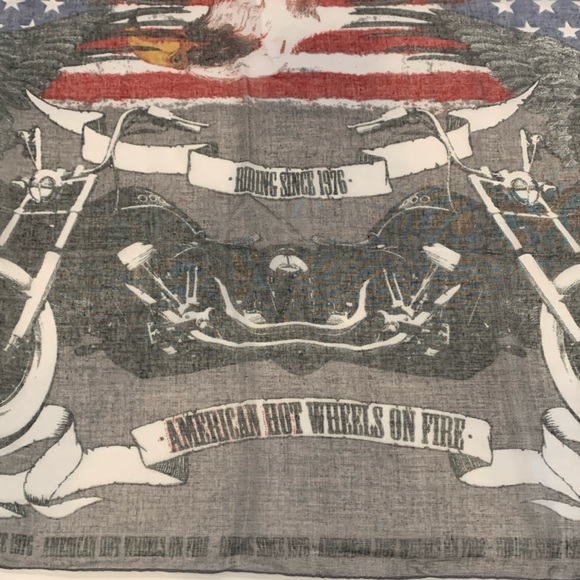 American Eagle Flag Motorcycle Scarf, Unisex, polyester, NWT - Picture 5 of 13
